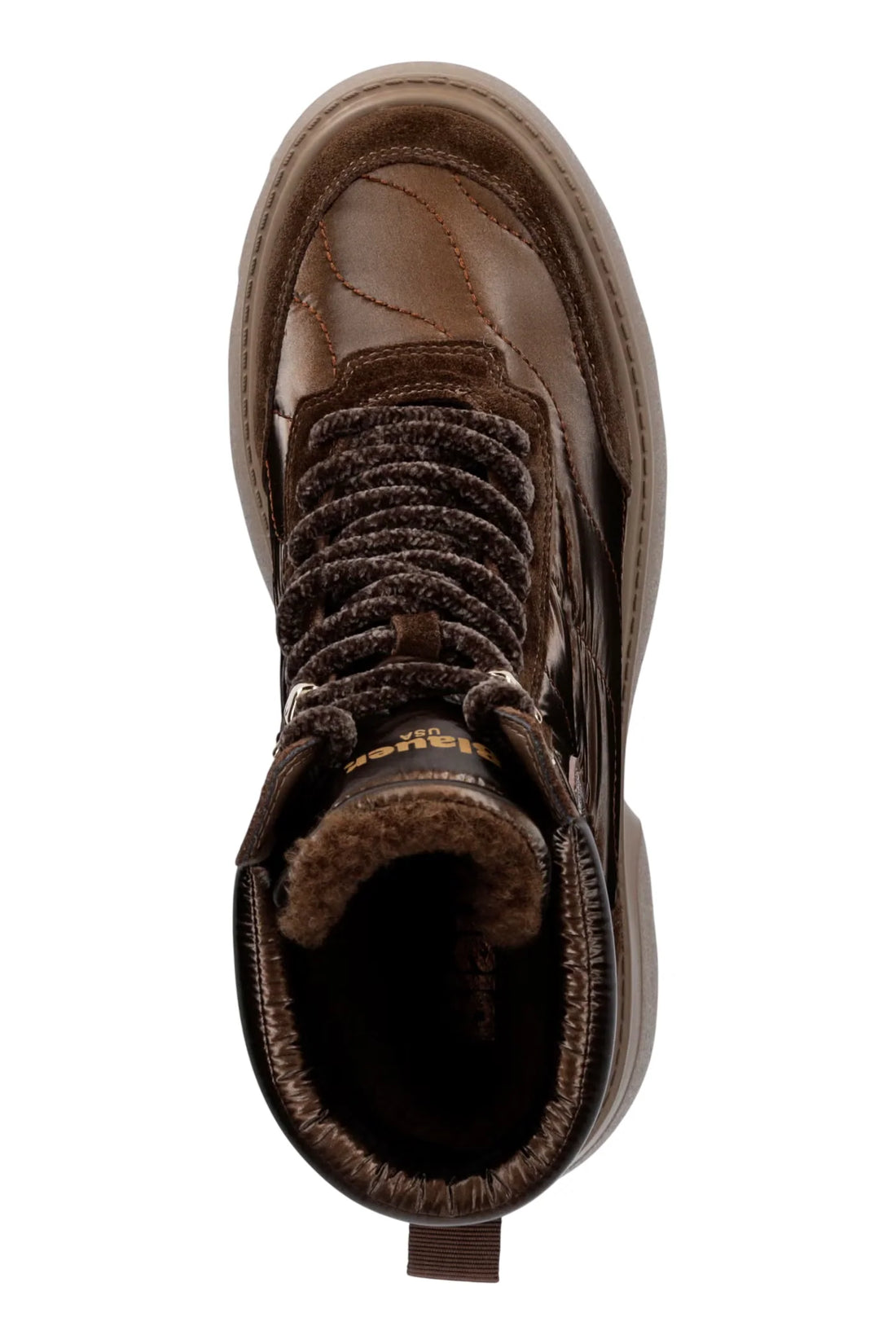 Blauer stivaletti donna Blanca in nylon e suede marrone