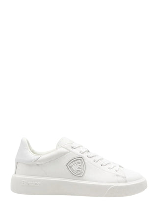 Blauer sneakers uomo Buck in pelle bianco F6BUCK14LEA WHITE BLAUER 