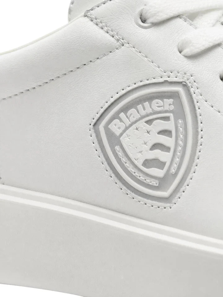 Blauer sneakers uomo Buck in pelle bianco