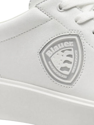 Blauer sneakers uomo Buck in pelle bianco F6BUCK14LEA WHITE BLAUER 