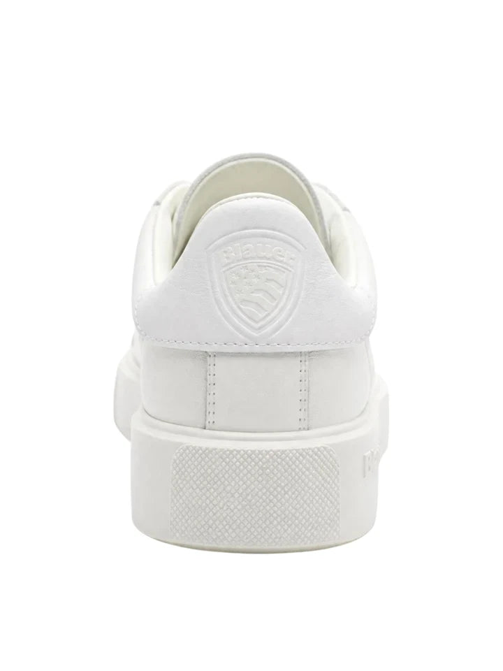 Blauer sneakers uomo Buck in pelle bianco