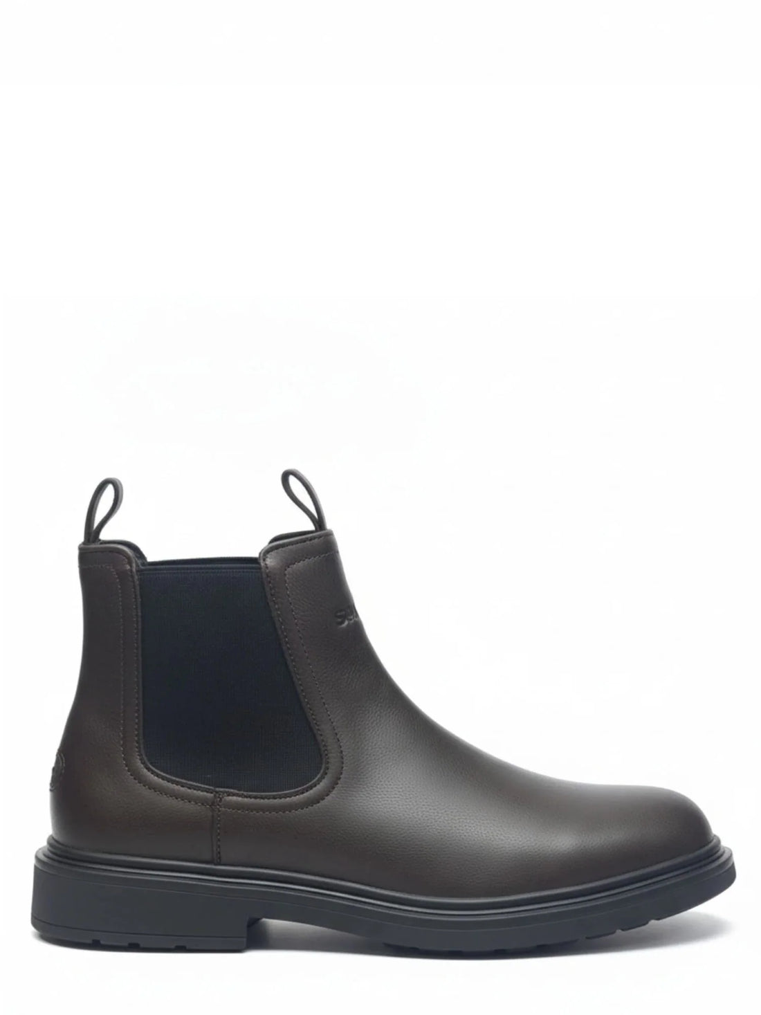 Blauer stivaletti uomo in ecopelle con logo marrone