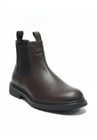 Blauer stivaletti uomo in ecopelle con logo marrone F6GRADY01NUB DARK BROWN BLAUER 
