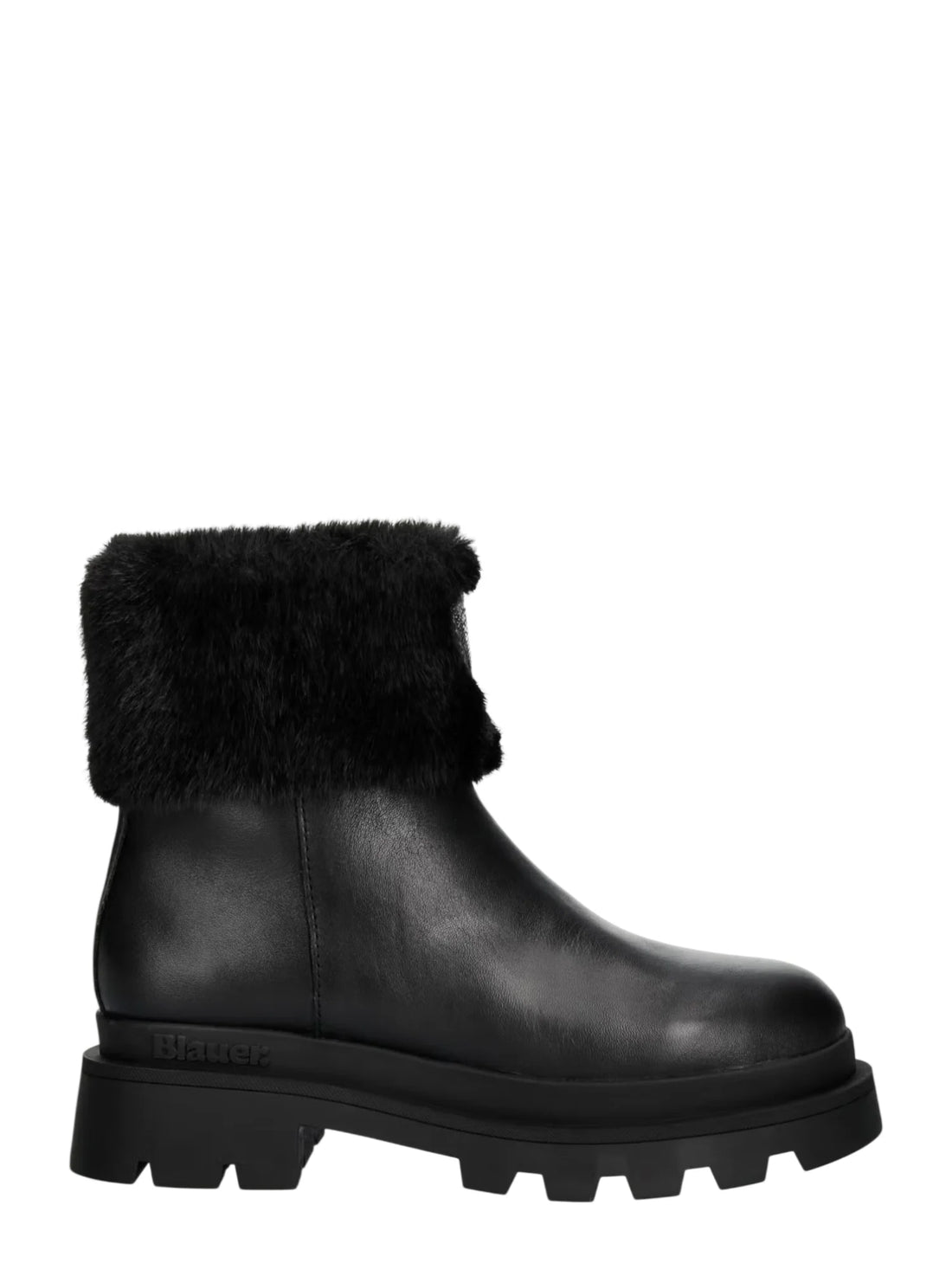 Blauer stivaletti donna Kimmel in pelle con ecopelliccia nero