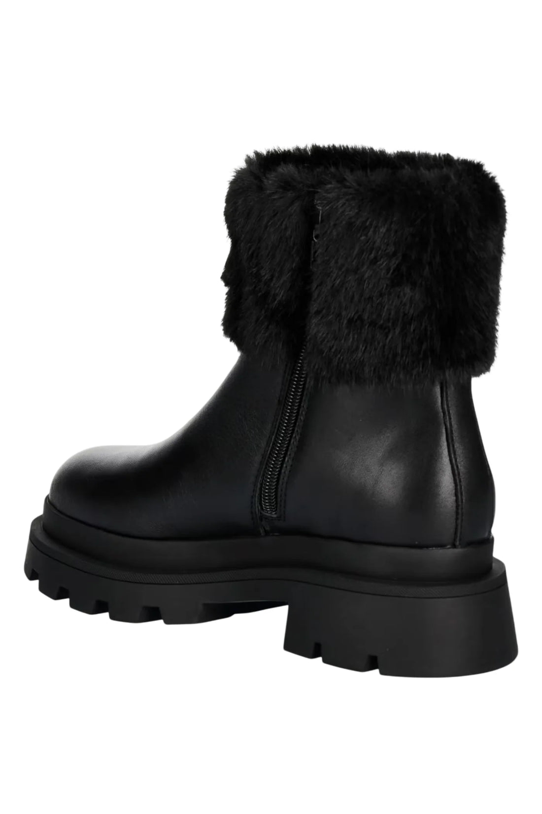 Blauer stivaletti donna Kimmel in pelle con ecopelliccia nero
