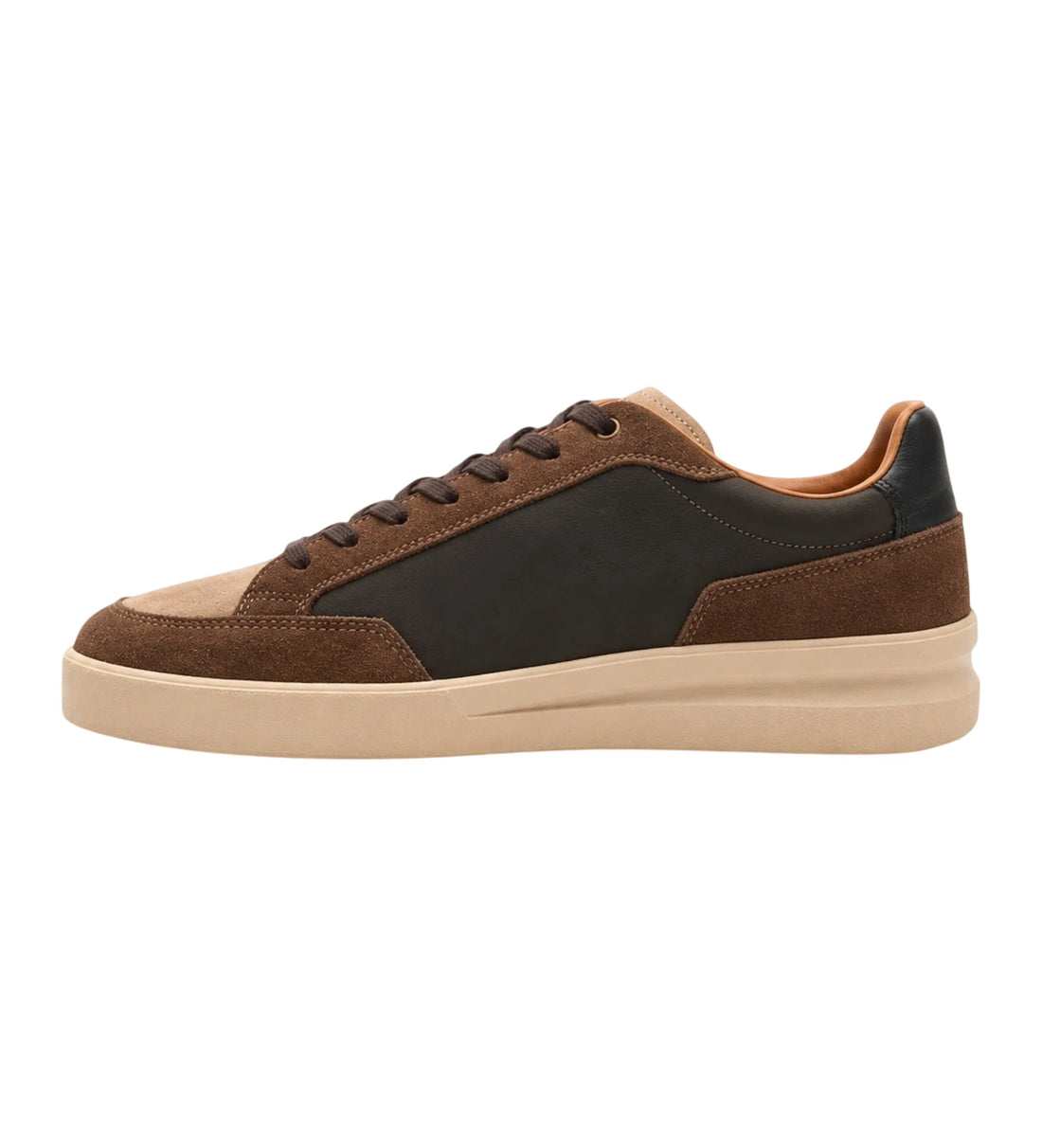 Blauer sneakers uomo Kyoto in suede ed ecopelle marrone