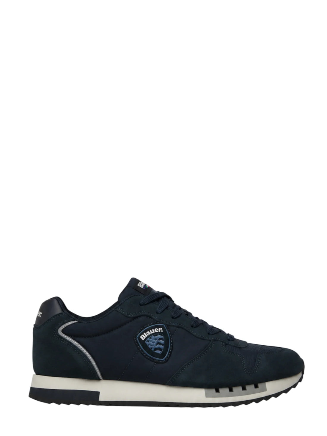 Blauer sneakers uomo Queens in suede e tessuto blu
