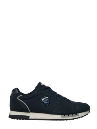 Blauer sneakers uomo Queens in suede e tessuto blu F6QUEENS05MES NAVY BLAUER 