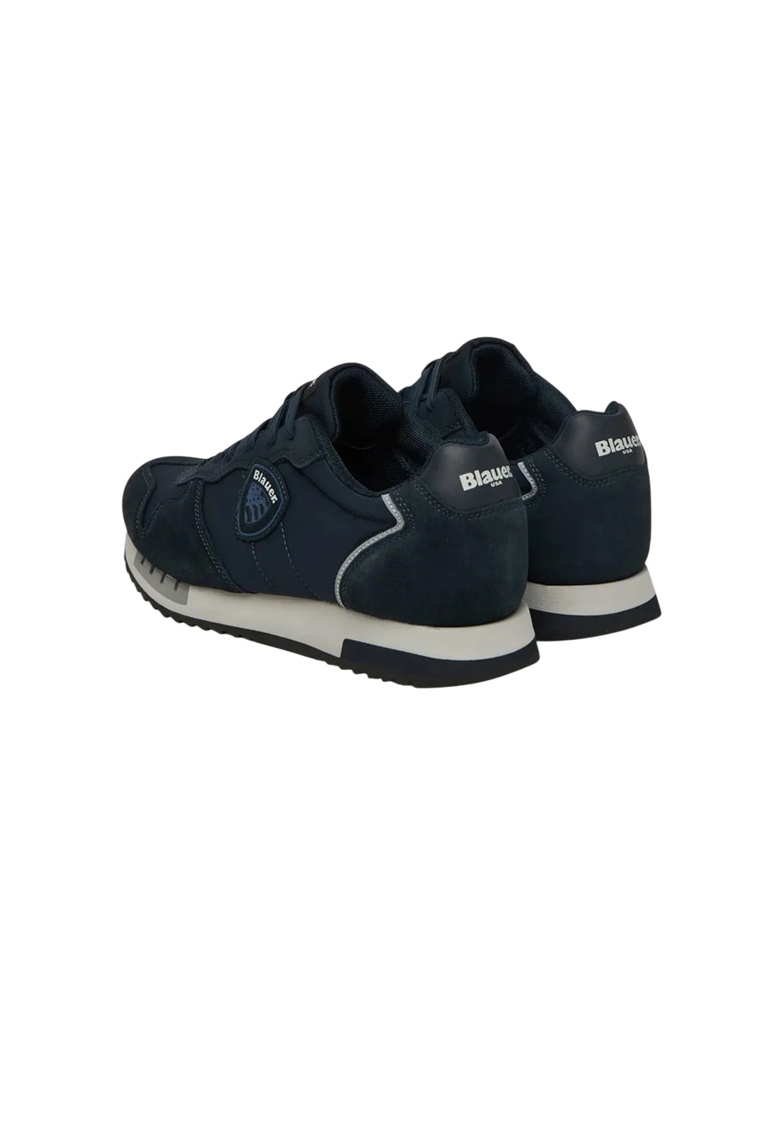 Blauer sneakers uomo Queens in suede e tessuto blu