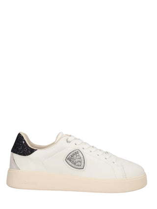 Blauer sneakers donna in pelle Victory con paillettes bianco F6VICTORY01GLI WHITE-BLACK BLAUER 