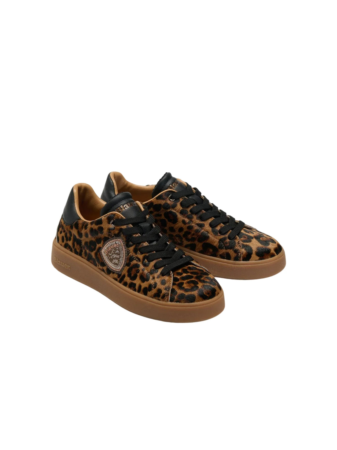 Blauer sneakers donna Victory Leo in cavallino marrone