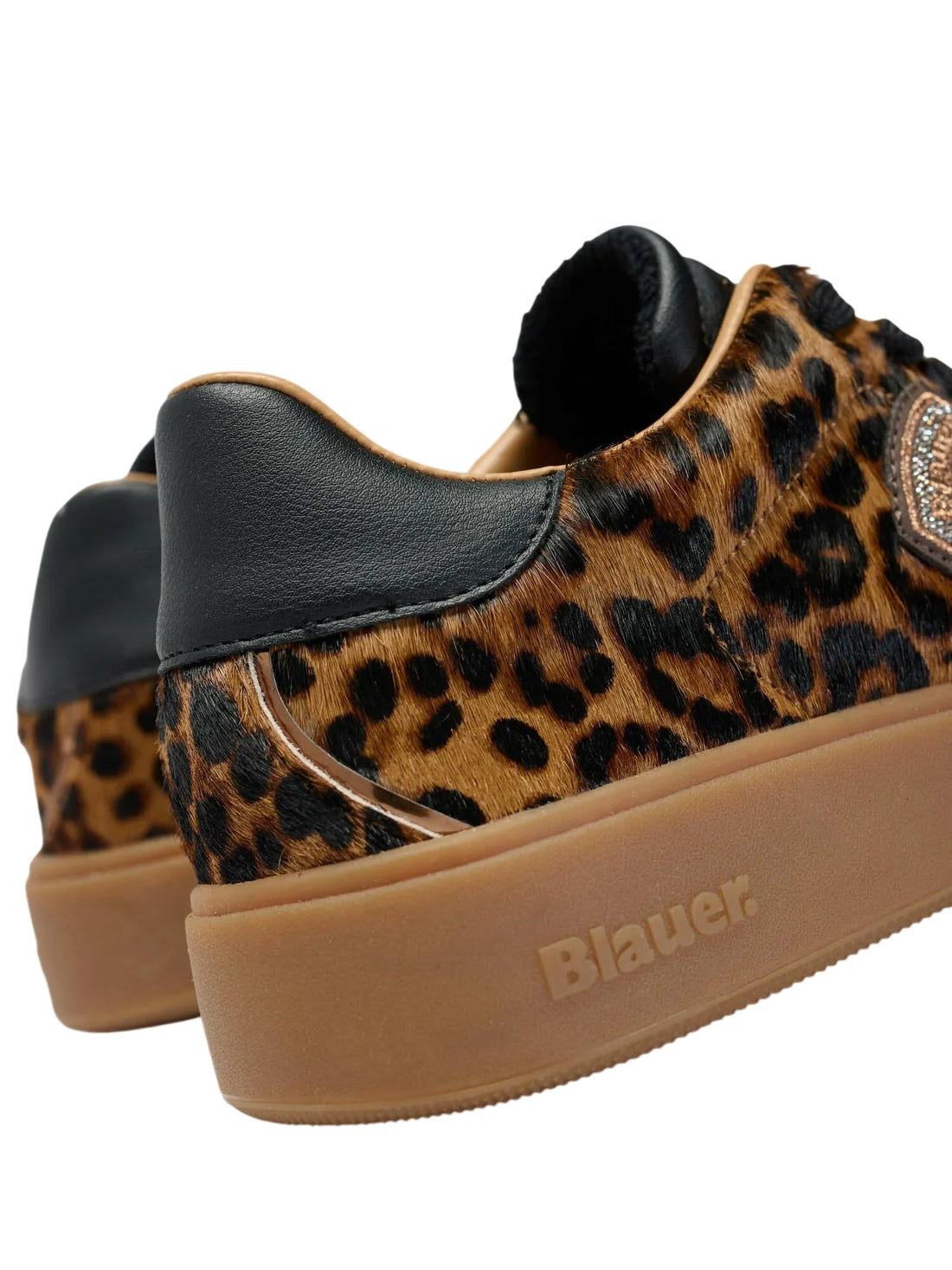 Blauer sneakers donna Victory Leo in cavallino marrone