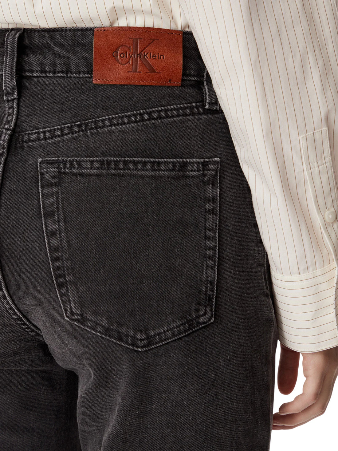 Calvin Klein Jeans jeans donna gamba dritta lavaggio nero