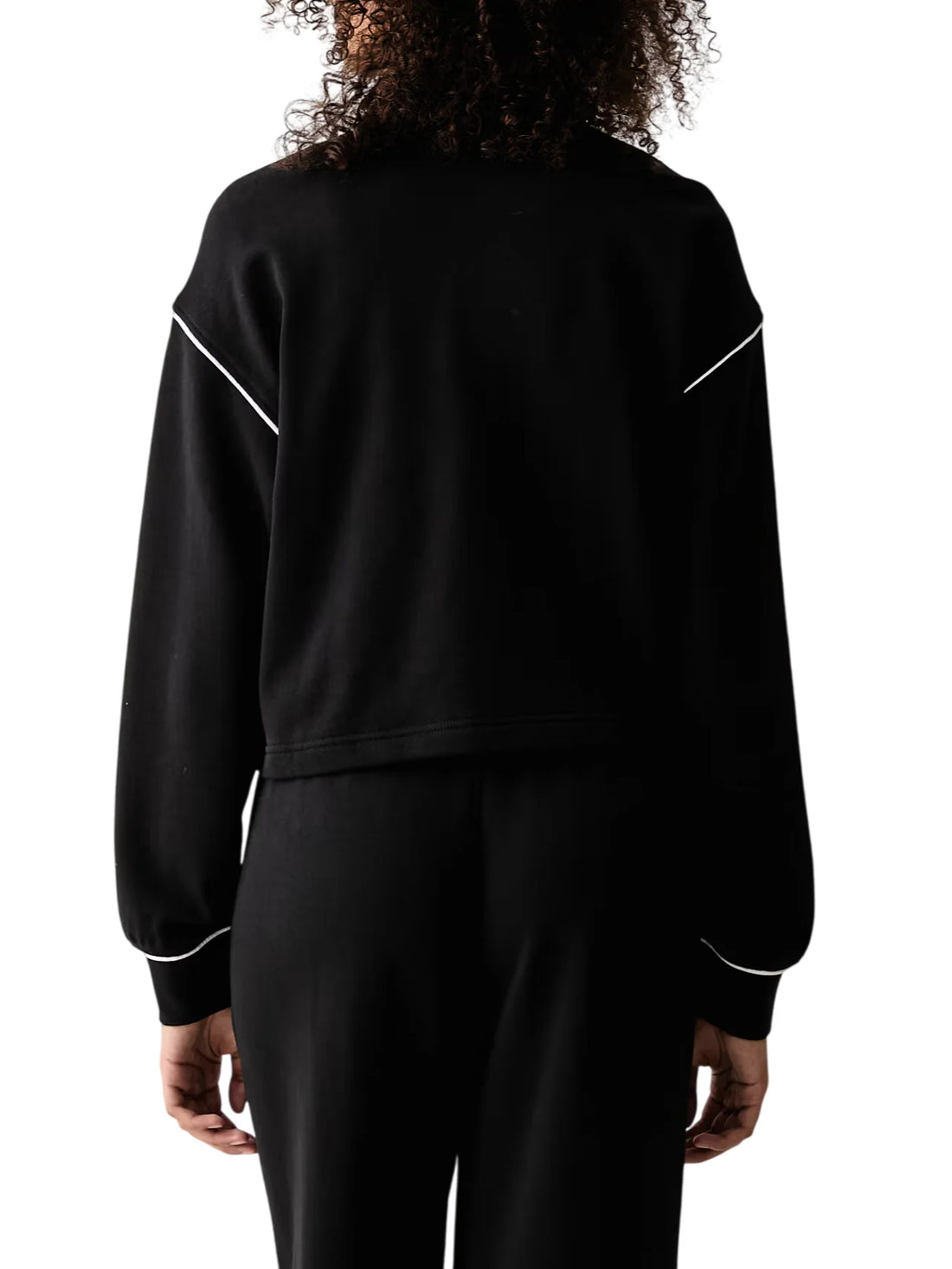 Calvin Klein Jeans felpa con zip donna con logo nero