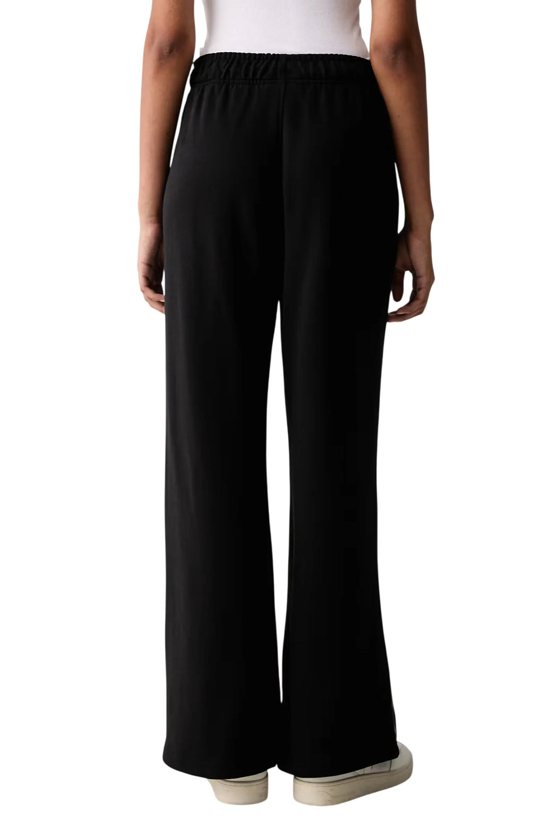 Calvin Klein Jeans pantaloni donna in felpa con ricamo logo nero