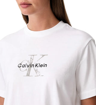 Calvin Klein Jeans T-shirt donna manica corta con logo bianco LV047H802G YAF Calvin Klein Jeans