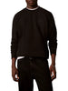 Calvin Klein felpa uomo in cotone felpato nero