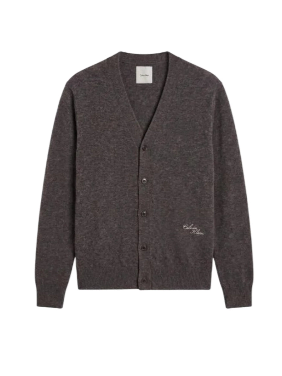 Calvin Klein cardigan uomo misto lana grigio melange LV04LH325G P7I Calvin Klein 