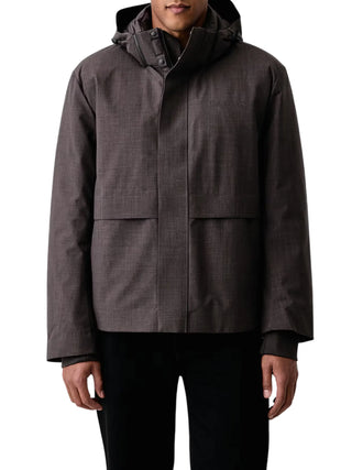 Calvin Klein piumino impermeabile uomo con cappucciogrigio melange LV04LH511G P7I Calvin Klein 