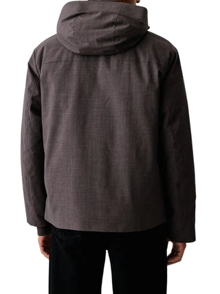 Calvin Klein piumino impermeabile uomo con cappucciogrigio melange LV04LH511G P7I Calvin Klein 