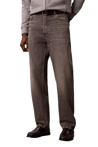 Calvin Klein Jeans jeans uomo tapered in denim grigio LV04RH740G 8HB Calvin Klein 