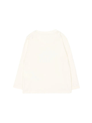 Calvin Klein Jeans T-shirt manica lunga neonata con logo bianco latte