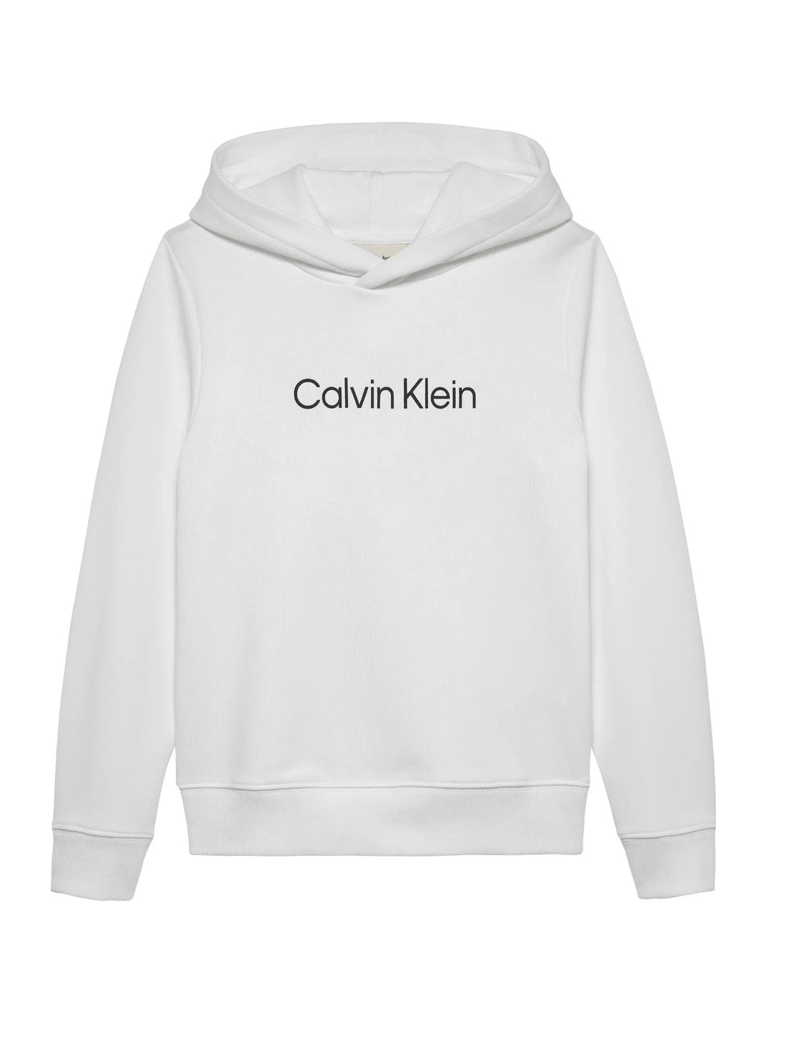 Calvin Klein Jeans felpa bambino con cappuccio stampa logo bianco