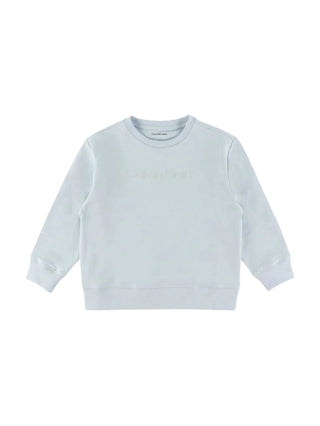 Calvin Klein Jeans felpa neonato con logo celeste