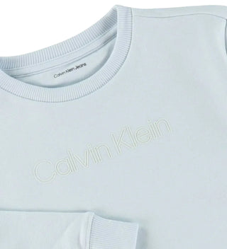 Calvin Klein Jeans felpa neonato con logo celeste