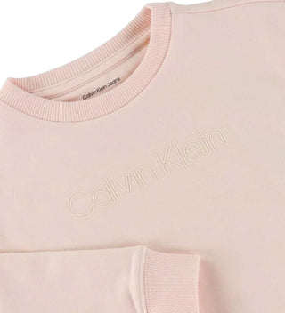 Calvin Klein Jeans felpa neonato con logo rosa