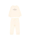 Calvin Klein Jeans tuta sportiva neonato felpa pantaloni beige