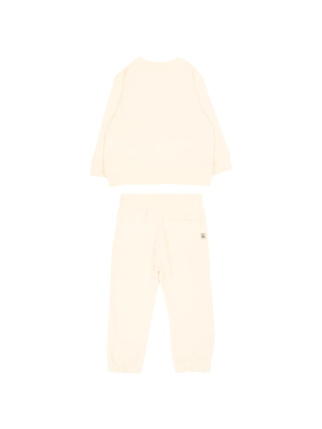 Calvin Klein Jeans tuta sportiva neonato felpa pantaloni beige