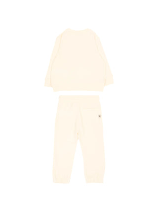 Calvin Klein Jeans tuta sportiva neonato felpa pantaloni beige