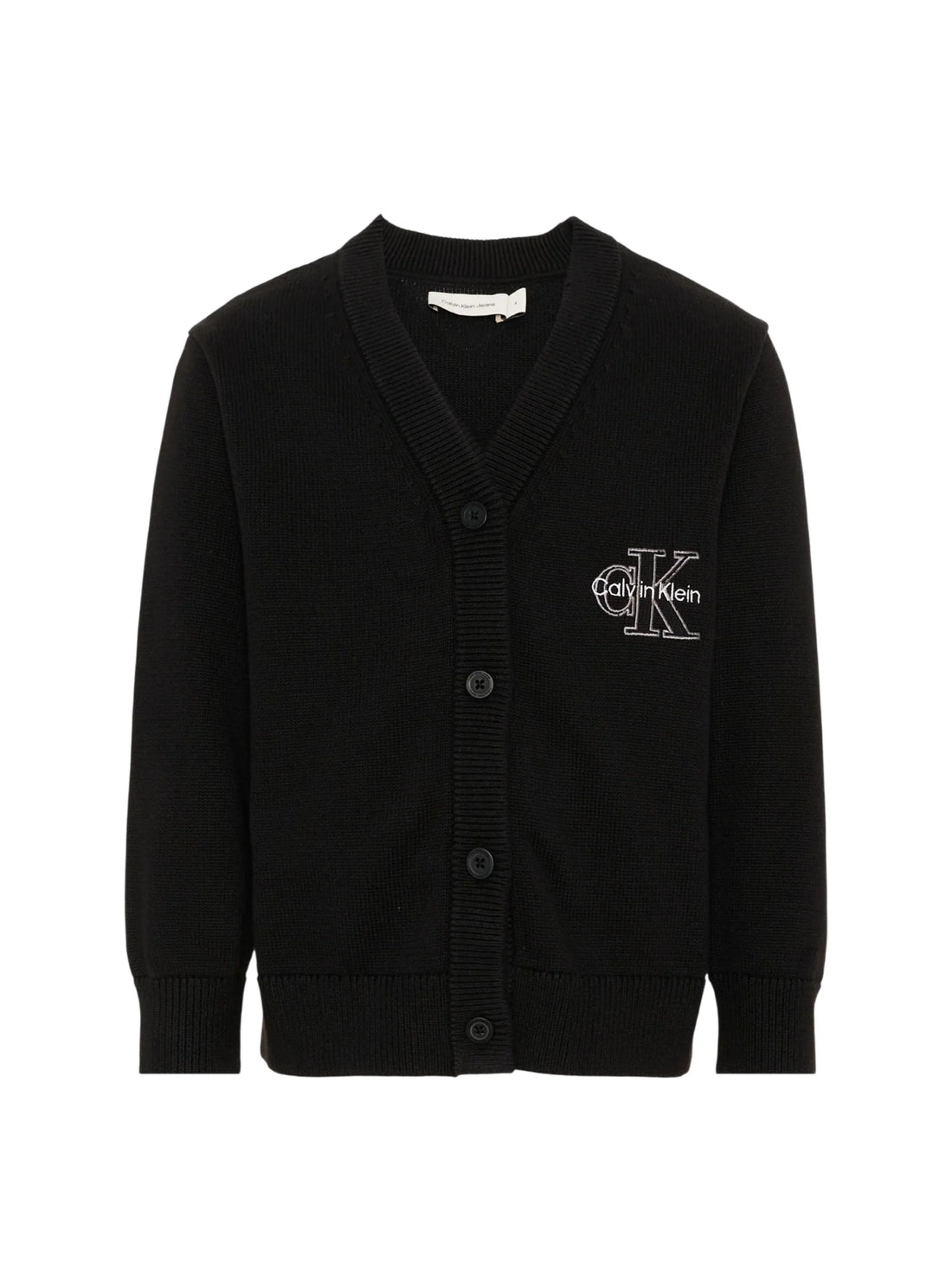 Calvin Klein Jeans cardigan bambino Varsity con logo nero