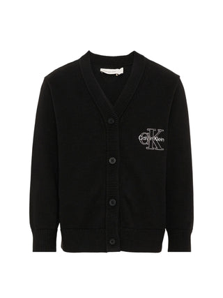 Calvin Klein Jeans cardigan bambino Varsity con logo nero