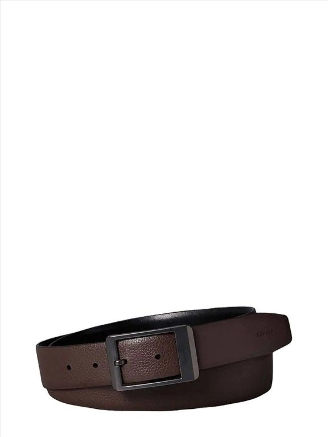 Calvin Klein cintura reversibile uomo in pelle marrone nero