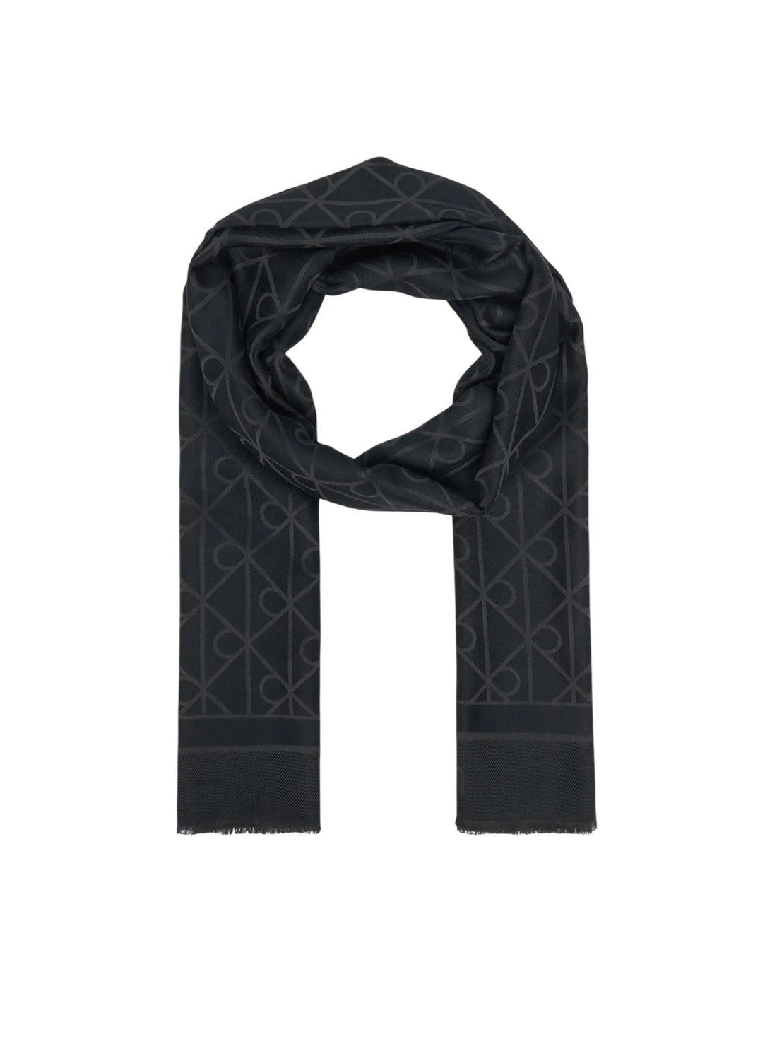 emblem aop glossy tonal scarf