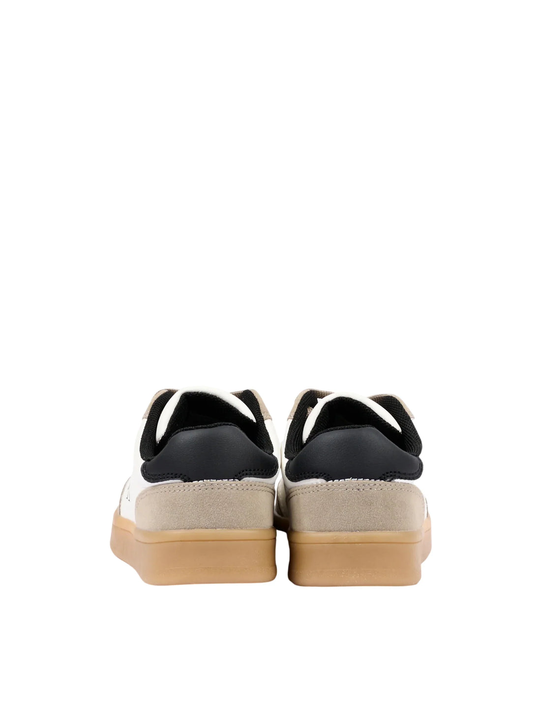 Calvin Klein sneakers bambino in suede ed ecopelle tortora panna