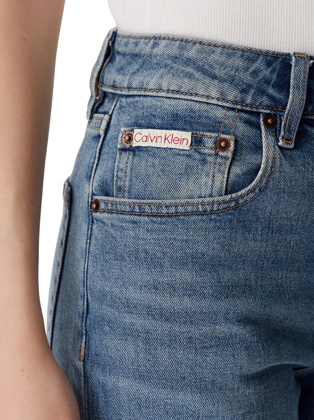 Calvin Klein Jeans jeans donna gamba dritta lavaggio medio