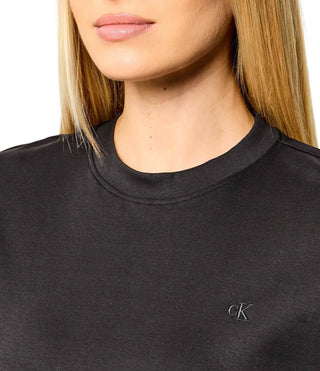 Calvin Klein Jeans T-shirt donna manica corta in cotone nero LV047H210G UB1 Calvin Klein Jeans