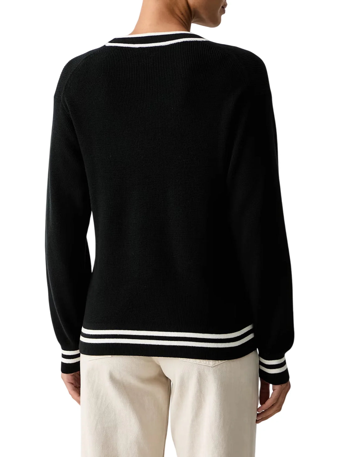 Calvin Klein Jeans maglia donna con profili in contrasto nero