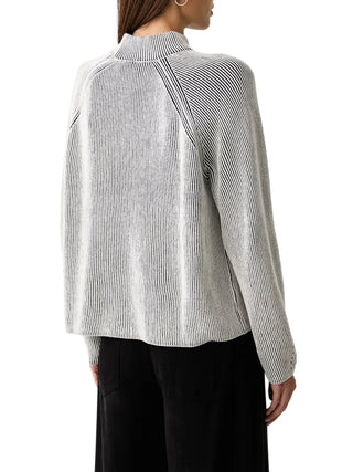 Calvin Klein Jeans maglia lupetto donna bicolor con logo nero bianco LV047H317G UB1 Calvin Klein Jeans 