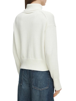 Calvin Klein Jeans maglia dolcevita donna con logo panna LV047H329G YAS Calvin Klein Jeans 