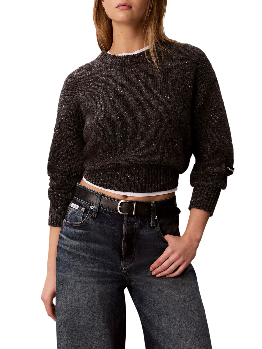 Calvin Klein Jeans maglia donna misto lana e alpaca grigio LV047H332G STN Calvin Klein Jeans 