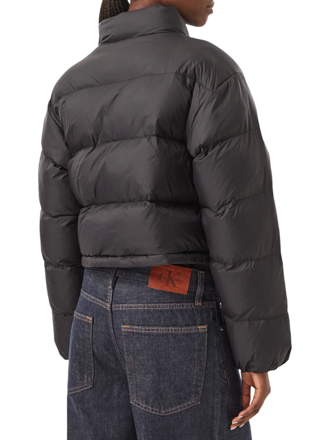 Calvin Klein Jeans piumino crop donna Essential nero