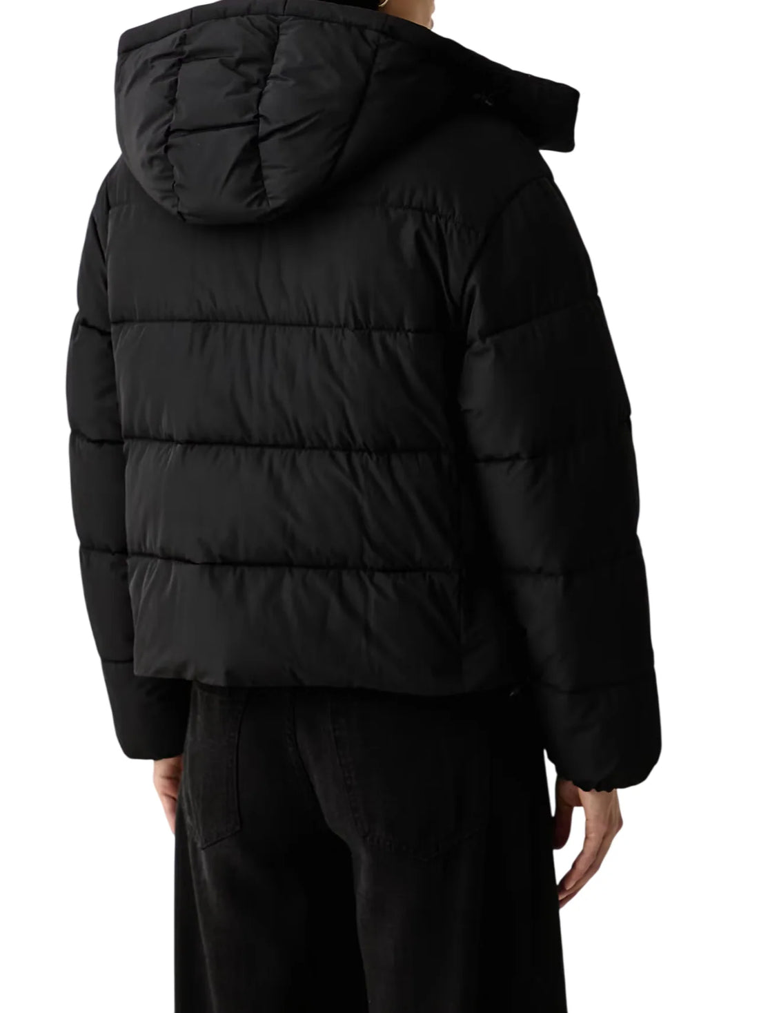 Calvin Klein Jeans piumino trapuntato donna con cappuccio nero