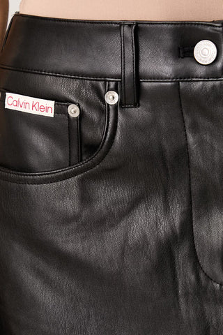 Calvin Klein Jeans gonna corta donna in ecopelle nero LV047H630G UB1 Calvin Klein Jeans