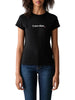 Calvin Klein Jeans T-shirt donna manica corta slim con logo nero