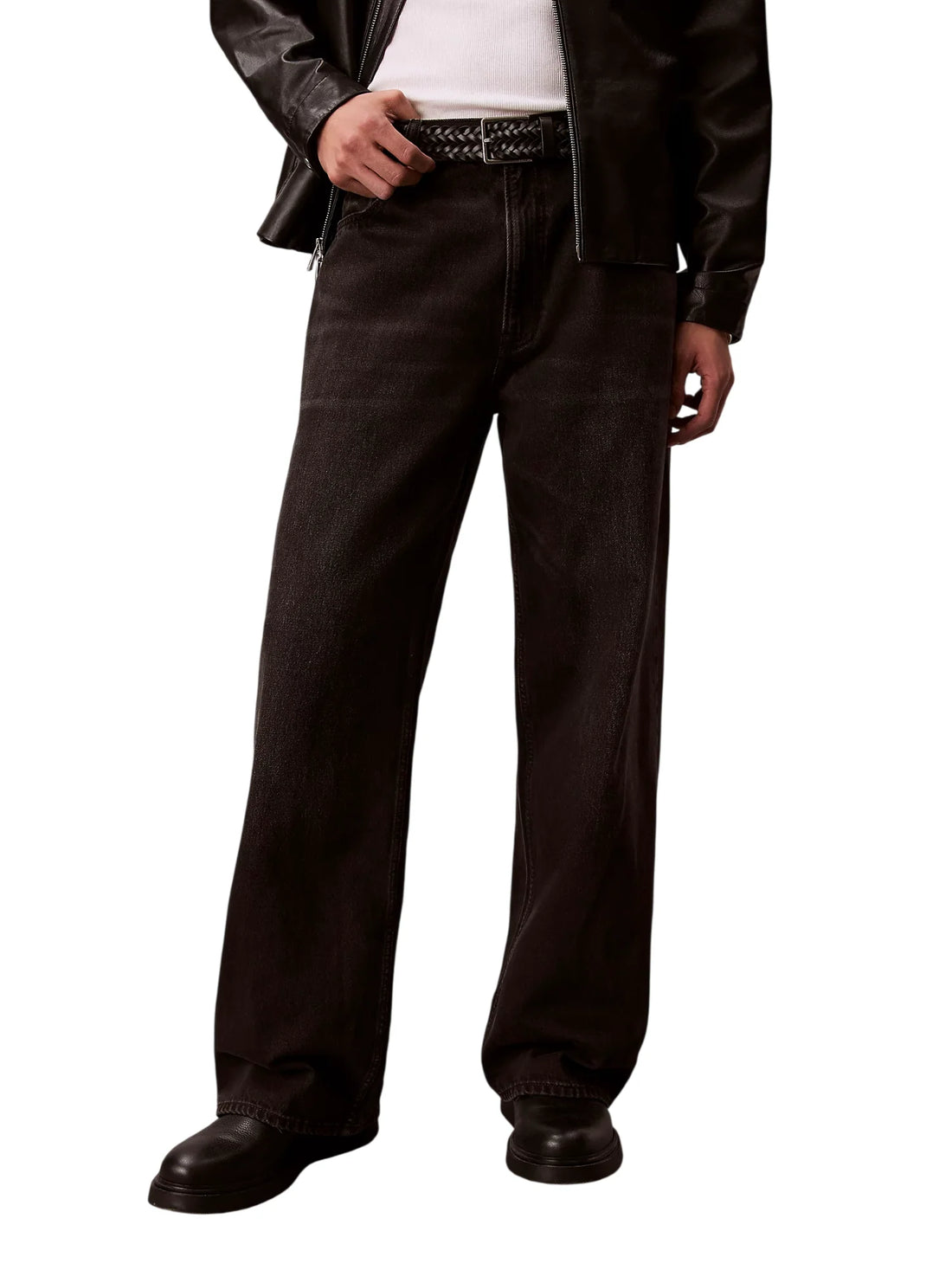 Calvin Klein Jeans jeans uomo baggy in denim nero