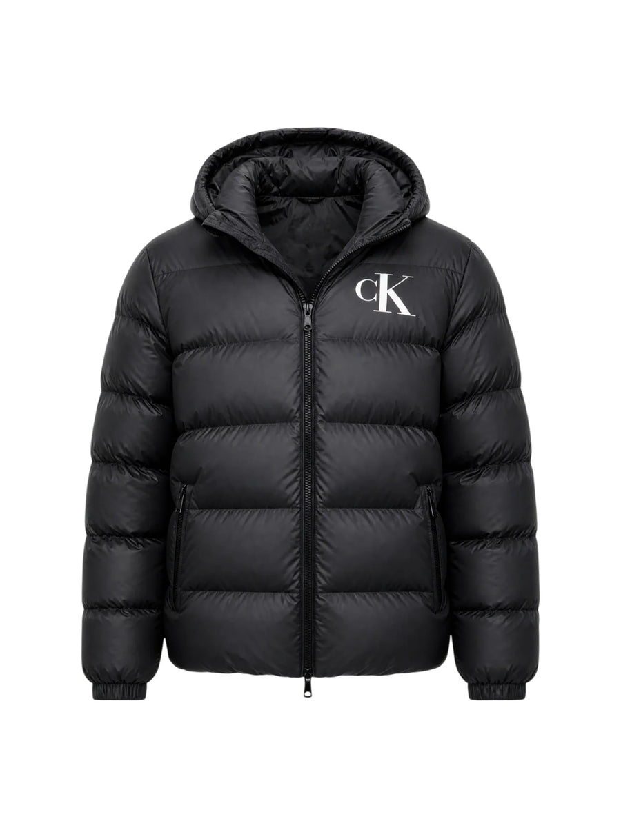 Calvin Klein Jeans piumino trapuntato uomo con cappuccio nero LV04RG513G UB1 Calvin Klein Jeans 